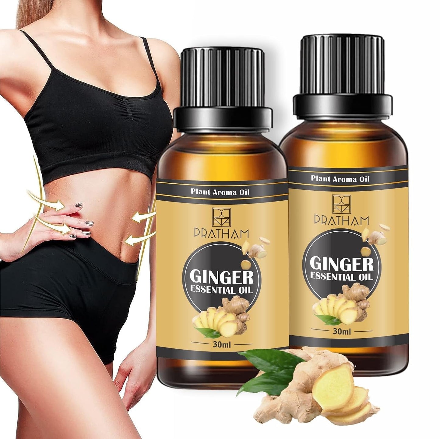 Belly Drainage Ginger oil for weight loss (Pack of 2)