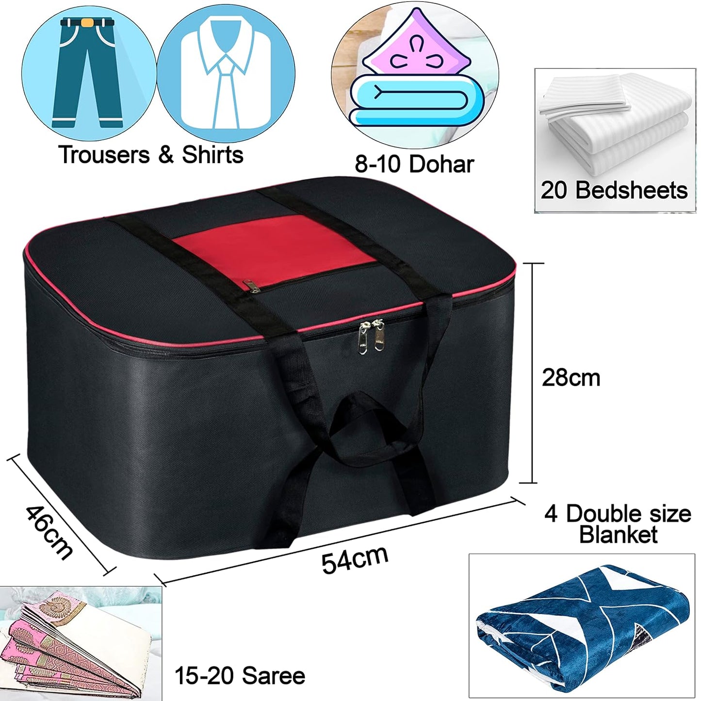 Moisture Proof Nylon Large Size Storage Bag (54 x 46 x 28 cm) BUY 1 GET 1 FREE