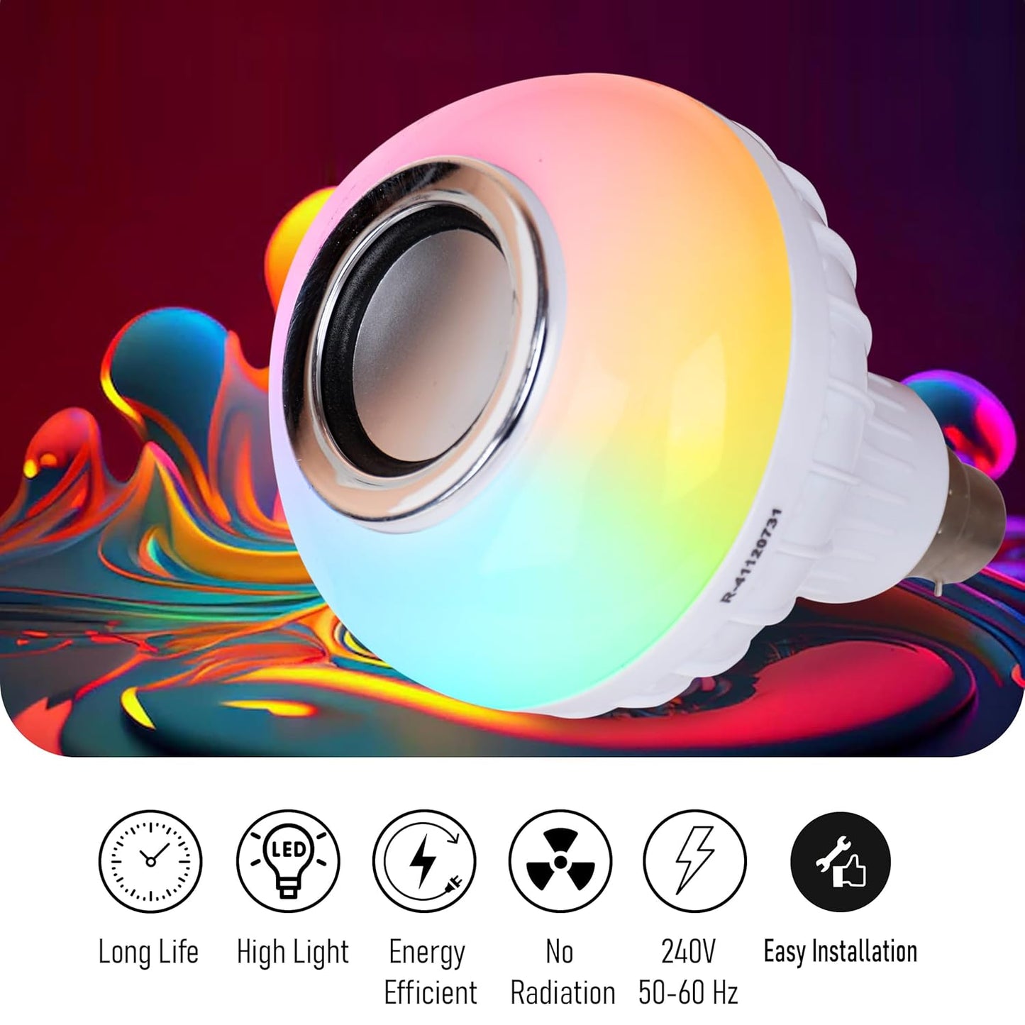 LED Music Bulb With bluetooth Speaker