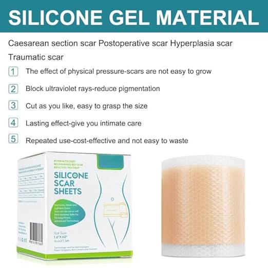 Silicone Scar Sheets, Silicon gel sheets for Scars Transparent Medical Silicone Gel Tape