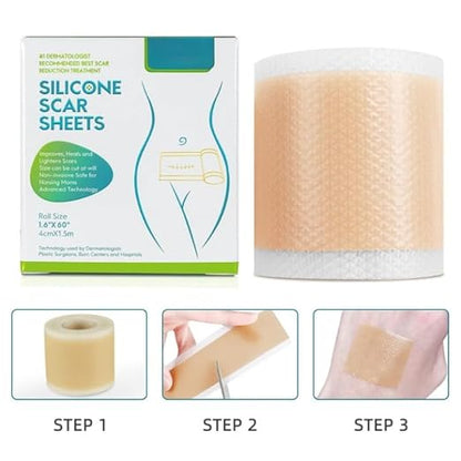 Silicone Scar Sheets, Silicon gel sheets for Scars Transparent Medical Silicone Gel Tape