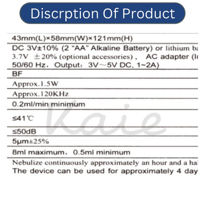 Portable Rechargeable Mesh Nebulizer Machine