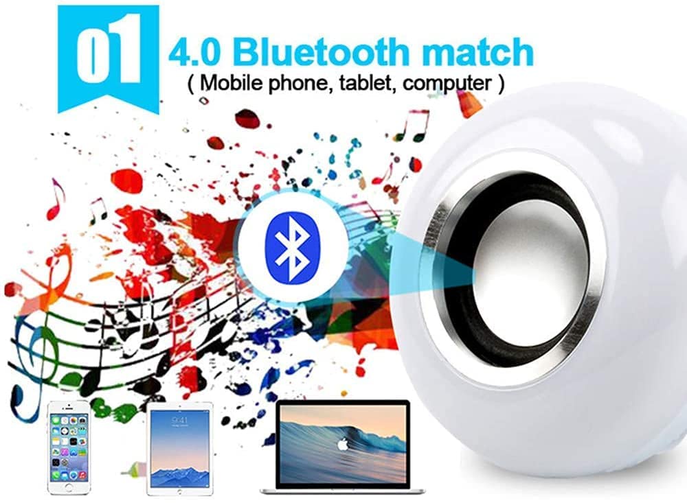 LED Music Bulb With bluetooth Speaker