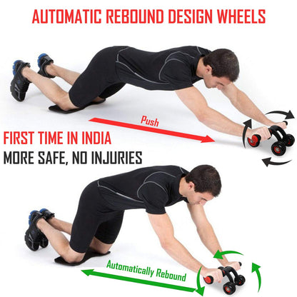 Wheel Ab Roller core Steel Handle With Knee Mat