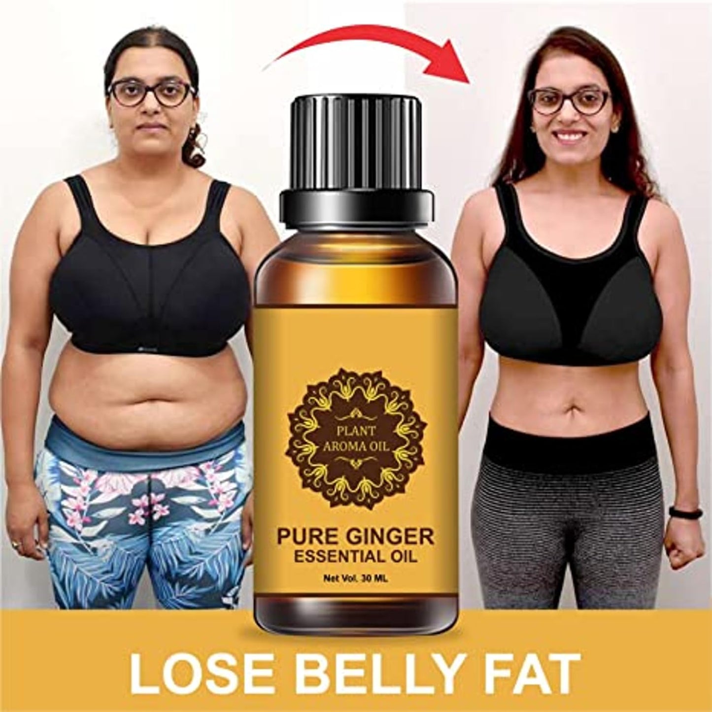 Belly Drainage Ginger oil for weight loss (Pack of 2)