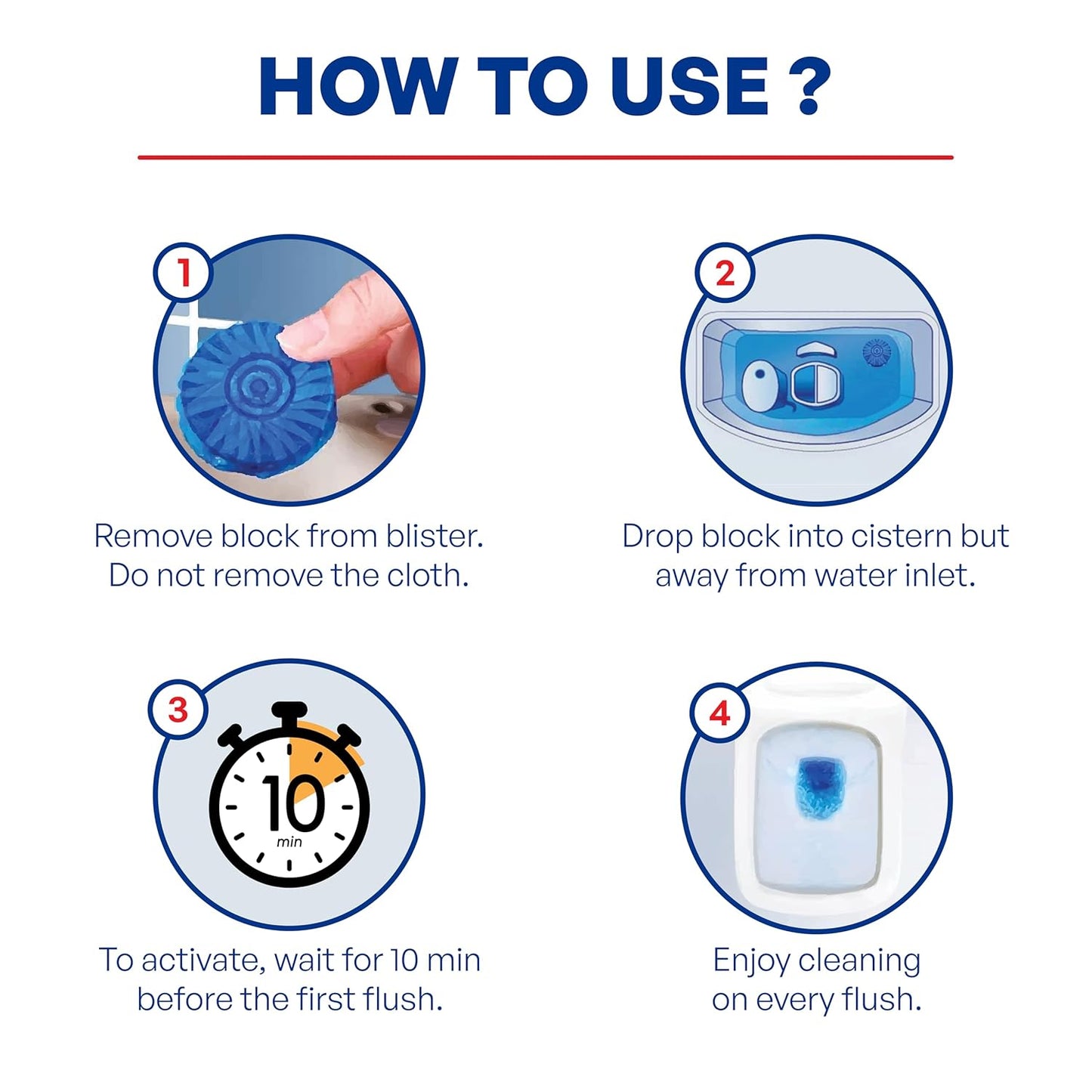 Toilet Cleaning Tablet, kills bacteria 🦠 and germs instantly