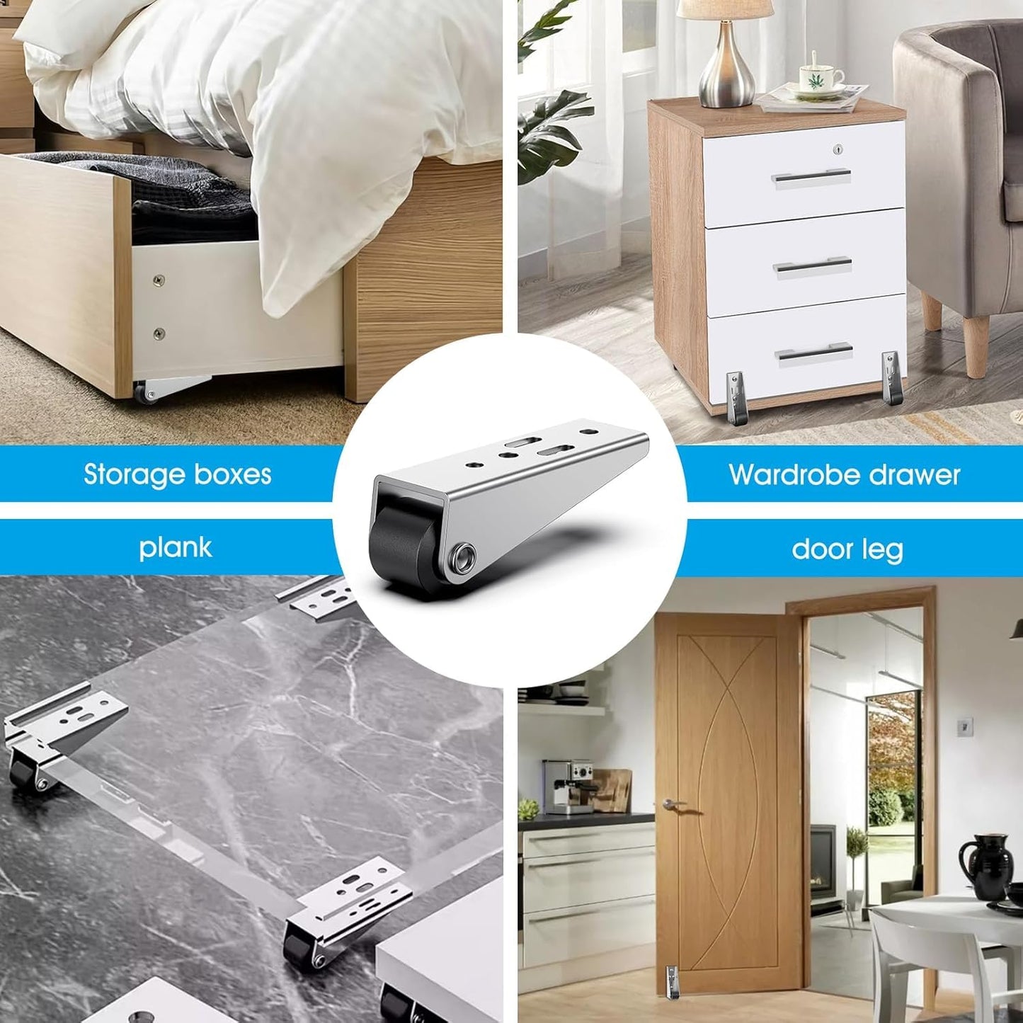 4 Pcs Small Caster Wheel