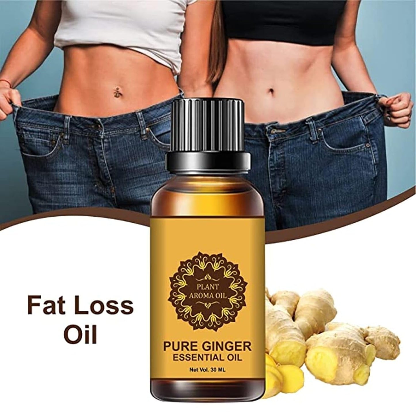 Belly Drainage Ginger oil for weight loss (Pack of 2)