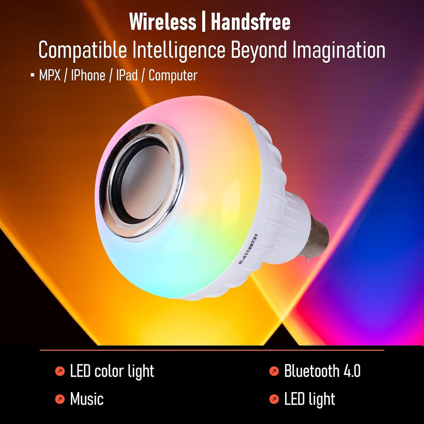 LED Music Bulb With bluetooth Speaker