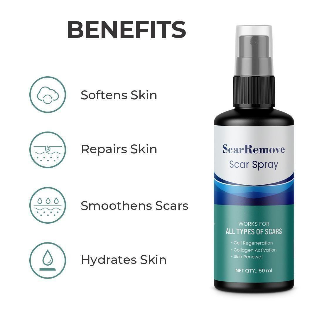 Dermatologically Tested, Scar Removal Spray 50ml (Pack Of 2 bottles)