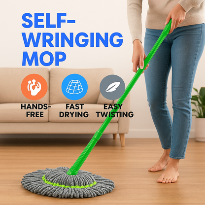 Self-twisting Water Rotating Mop