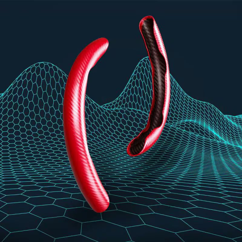 Carbon Fiber ABS Texture Steering Wheel Cover for Cars - 2pieces set - Non-Slip, Scratch-Resistant - Fit on each & every car, Extra durable because made with Carbon fiber material which is use  in space technology